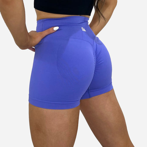 high waist shorts with scrunch for women