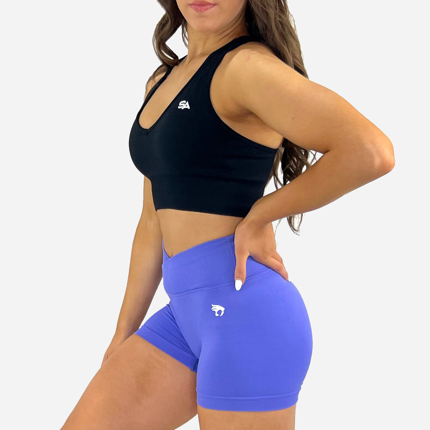 FOCUSSEXY 2 Pack Womens Stretch Yoga Shorts Sport Shorts India